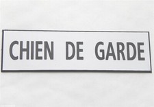 plaque gravée CHIEN DE GARDE
