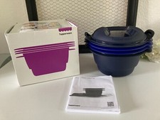 AV7⚜️Tupperware Cuisson à La Vapeur Micro-Ondes Micro Urban Millenial Bleu Foncé