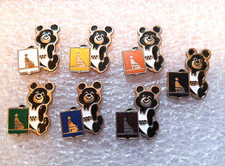 Judo - set de 7 pin's - Mascotte olympique Micha  - Moscou 1980 -