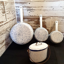 Ancien Lot 3 Casserole Tôle