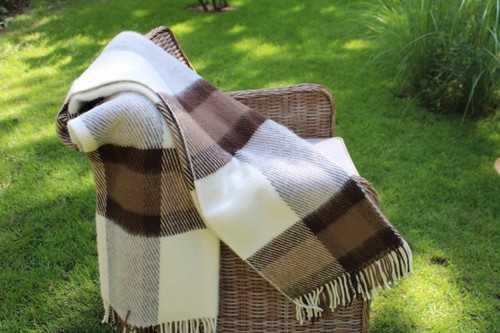 Couverture laine naturelle - couverture,