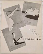  Publicité Presse Ancienne De 1952 Christian Dior Illustrateur René Gruau