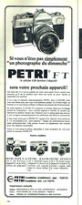 publicité Advertising  1222  1967   appareil photo Petri FT cellule cds