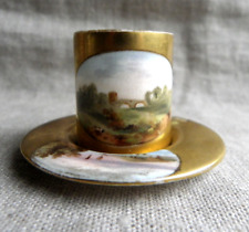 TASSE MINIATURE ET SA SOUCOUPE EN PORCELAINE DE COALPORT