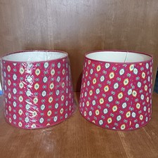 Paire D'abat-jour Style Provençal, Rouge Jaune Vert Blanc,24cm Diamètre, Blister