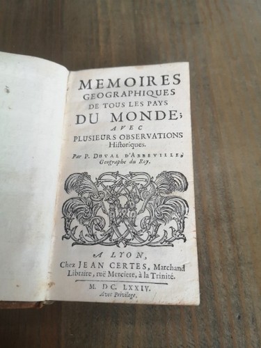 Mémoires géographiques - , de