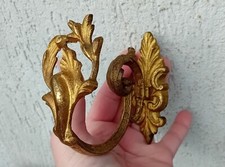 Ancienne embrasse / attache rideaux / crochet mural en Bronze