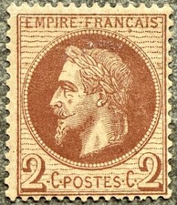 Très beau n°26Aa "2c chocolat Empire lauré", neuf avec gomme d'origine, signé UZ
