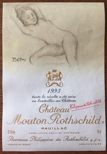 Étiquette  Mouton Rothschild 1993 - 75 cl