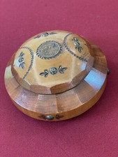 Boite Ancienne Bois Verni Jeton Basilique Notre Dame De Lourdes