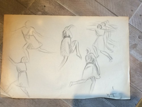 Dessin crayon signé - dessin,