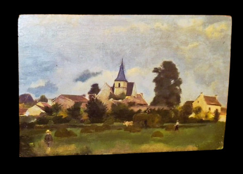 Ancienne peinture huile sur