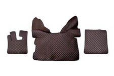 Tapis de sol noir/rouge en cuir écologique pour camion DAF XF105-106 2006-202...