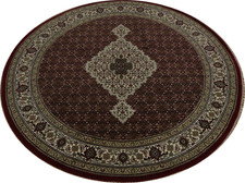 Tapis Rond Luxueux Avec Motif Géométrique Traditionnel 6x6