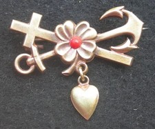 vers 1910/20 BROCHE TROIS