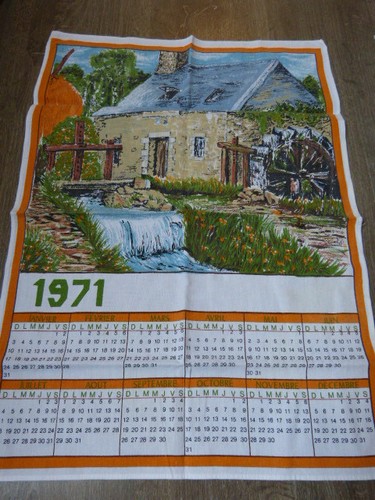 Calendrier tissus moulin 1971 - calendrier, ,1971