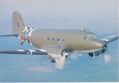 Cpsm avion douglas c47 - avion,