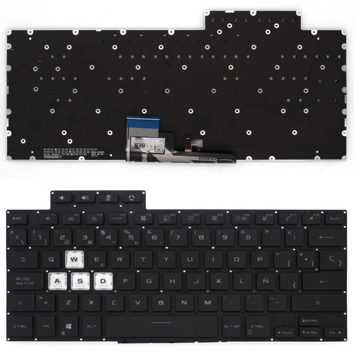 Clavier rétro éclairé pour - clavier,
