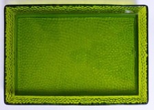 Plateau plat en cristal de BACCARAT vers 1950 verre moulé