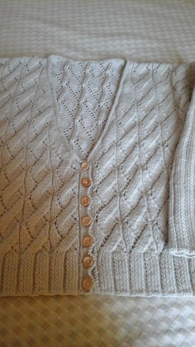 Cardigan tricoté main col - , v