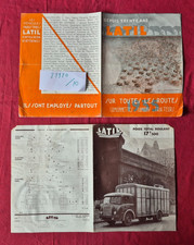 N°21920/10  / 2 dépliants camion LATIL 1935 et 1956