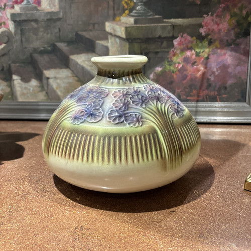 Vase art nouveau barbotine - vase, en