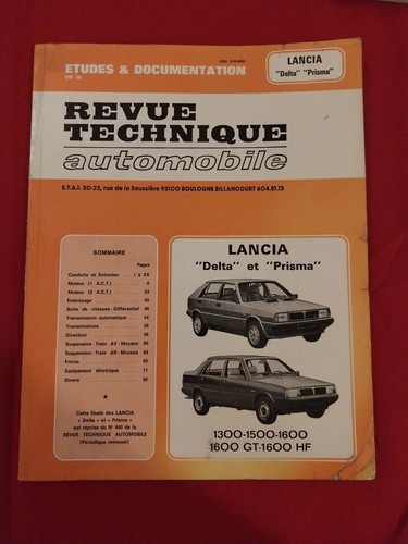 Revue technique lancia delta - revue,