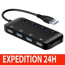 HUB USB 3.0 Superspeed 4 ports USB multiport Neuf Adaptateur pc portable neuf !!
