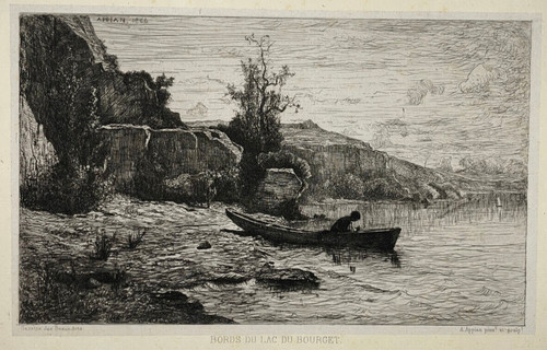 Bords lac bourget gravure - du,