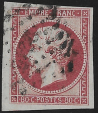 FRANCE EMPIRE N°17 A CARMIN  BELLES MARGES  SUPERBE