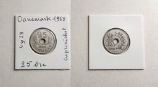 DANEMARK - pièce de monnaie pour collection - 25 ore 1968