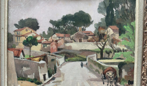 Tableau ancien huile panneau - tableau,
