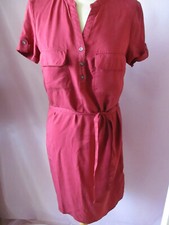 Robe chemisier CAMAÏEU couleur framboise en Lyocell Taille 36 Neuve