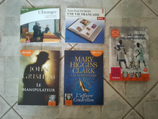 Lot de 5 Audiolib: Albert Camus/K.Stockett/M.Higgins Clark/J.Grisham/J.P Dubois