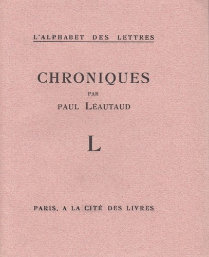 Leautaud chroniques a - leautaud, chroniques.
