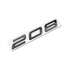Logo Peugeot 208 NOUVEAU Monogramme Sigle Emblème Noir Neuf  Badge
