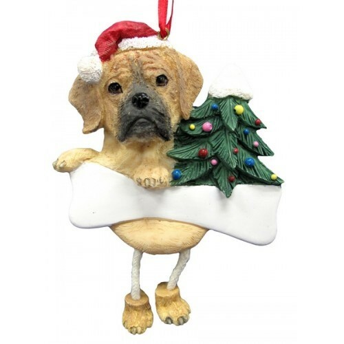 Puggle ornament with unique - with,