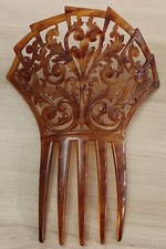 Ancien Peigne À Cheveux Espagnol/Accessoire Coiffure Ancien/old Hair Comb