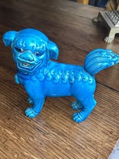 Chien Foo faïence bleu blanc