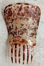 Ancien Grand Peigne À Cheveux Écaille/Mode Accessoire Coiffure Ancien/Papillon