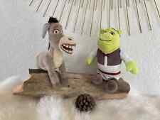 22 ⚜️ Deux Peluches Doudou Shrek + L'ane Dreamworks Heroes Bon état