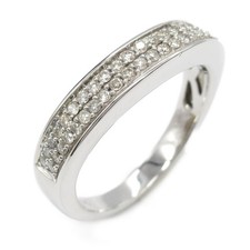 BIJOUX Bague Diamant Or Blanc 18KWG Occasion Femme Taille US 5,5