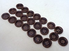 Lot 22 Boutons anciens en bois - Mercerie vintage