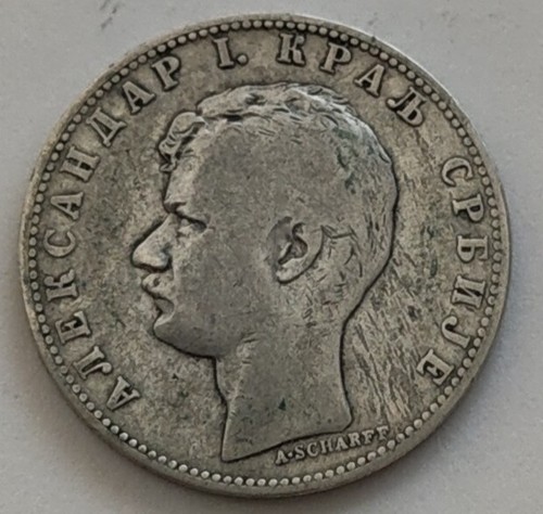 Serbie dinar alexandre ier - -,