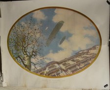 AFFICHE ANCIENNE AVIATION decor de plafond RARE