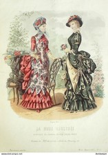 Gravure Mode illustree 1883 #