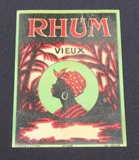 Ancienne étiquette RHUM VIEUX