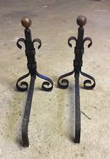 Paire de chenets anciens en