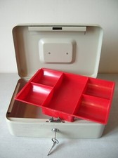 Coffre à billet pièce commerçant marché en métal à compartiment avec 2 clés