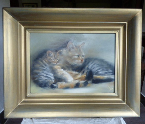 Tableau chats artiste - tableau,